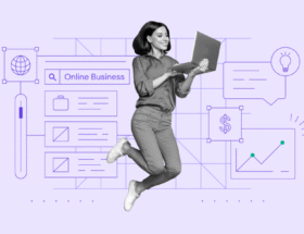 mujer con una computadora